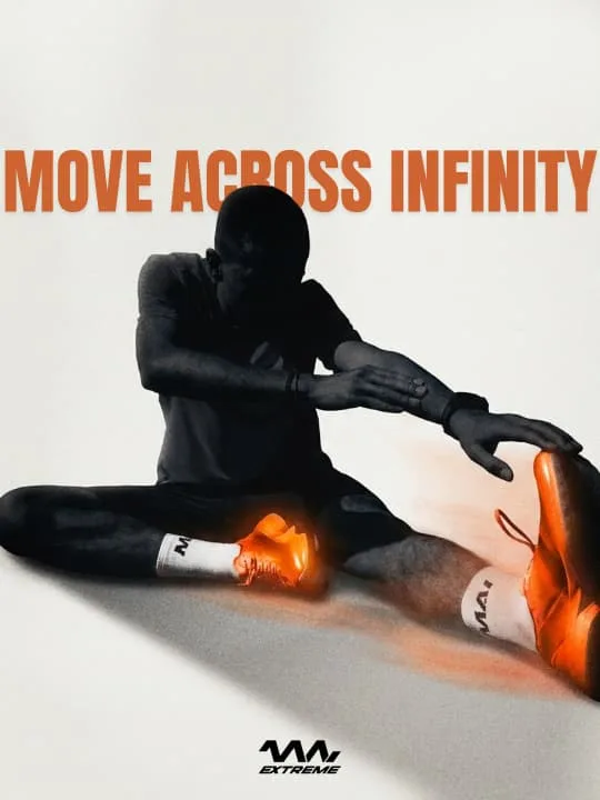 Campagna social MAI Extreme "Move Across Infinity" con atleta in stretching